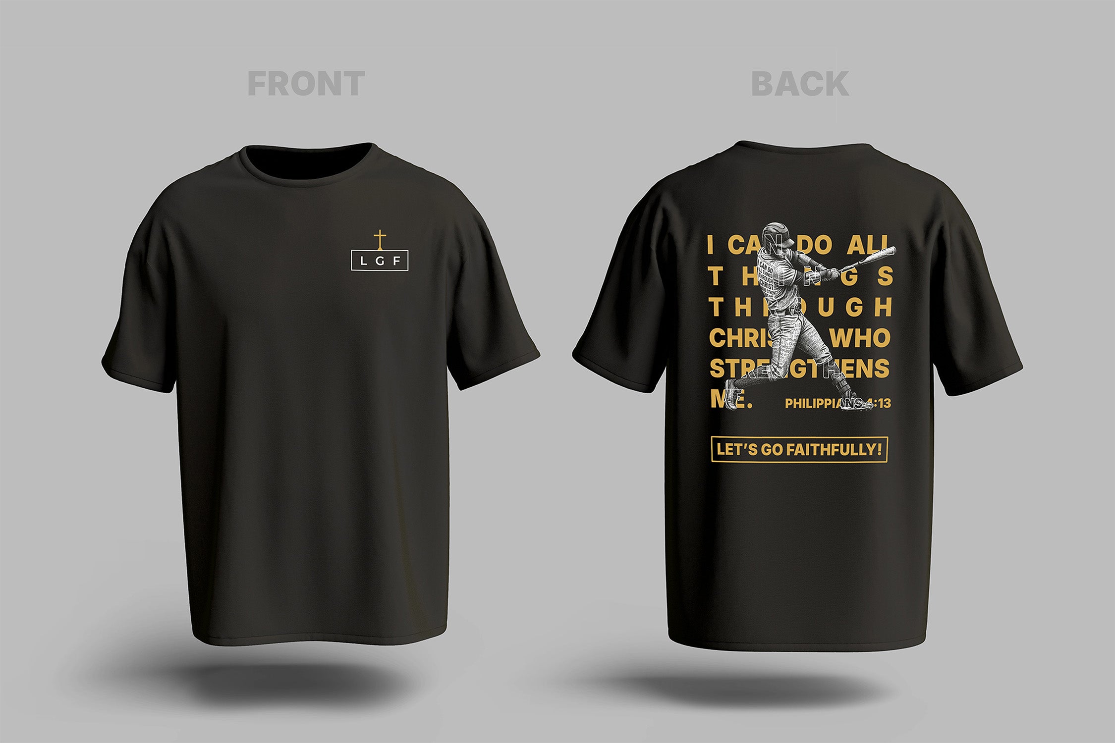 T-shirt Baseball Phil. 4:13